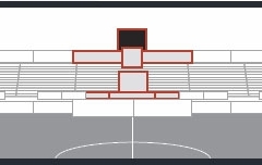 Allestimento “Main” tribuna e bordocampo